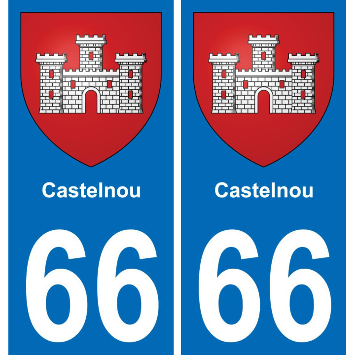 66 Castelnou-aufkleber plakette ez stadt