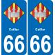 64 Pau autocollant sticker plaque immatriculation auto ville