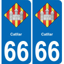 66 Catllar sticker plate registration city