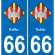 64 Pau autocollant sticker plaque immatriculation auto ville