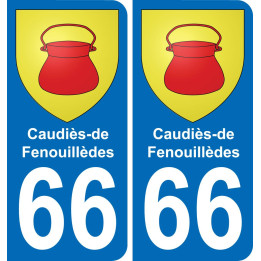 66 Caudiès-de-Fenouillèdes-aufkleber plakette ez stadt
