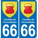 66 Caudiès-de-Fenouillèdes adesivo piastra di registrazione city