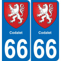 66 Codalet adesivo piastra di registrazione city