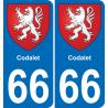 66 Codalet-aufkleber plakette ez stadt