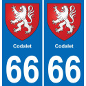 66 Codalet adesivo piastra di registrazione city