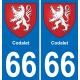 66 Codalet sticker plate registration city