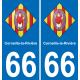 66 Corneilla-la-Rivière adesivo piastra di registrazione city