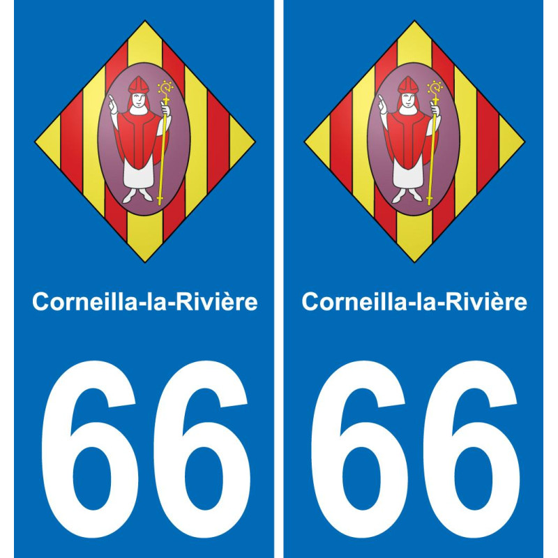 66 Corneilla-la-Rivière-aufkleber plakette ez stadt