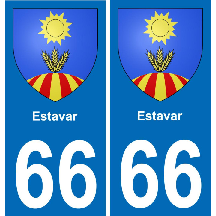 66 Estavar sticker plate registration city