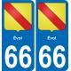 64 Pau autocollant sticker plaque immatriculation auto ville