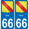 66 Évol-aufkleber plakette ez stadt