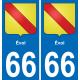 64 Pau autocollant sticker plaque immatriculation auto ville