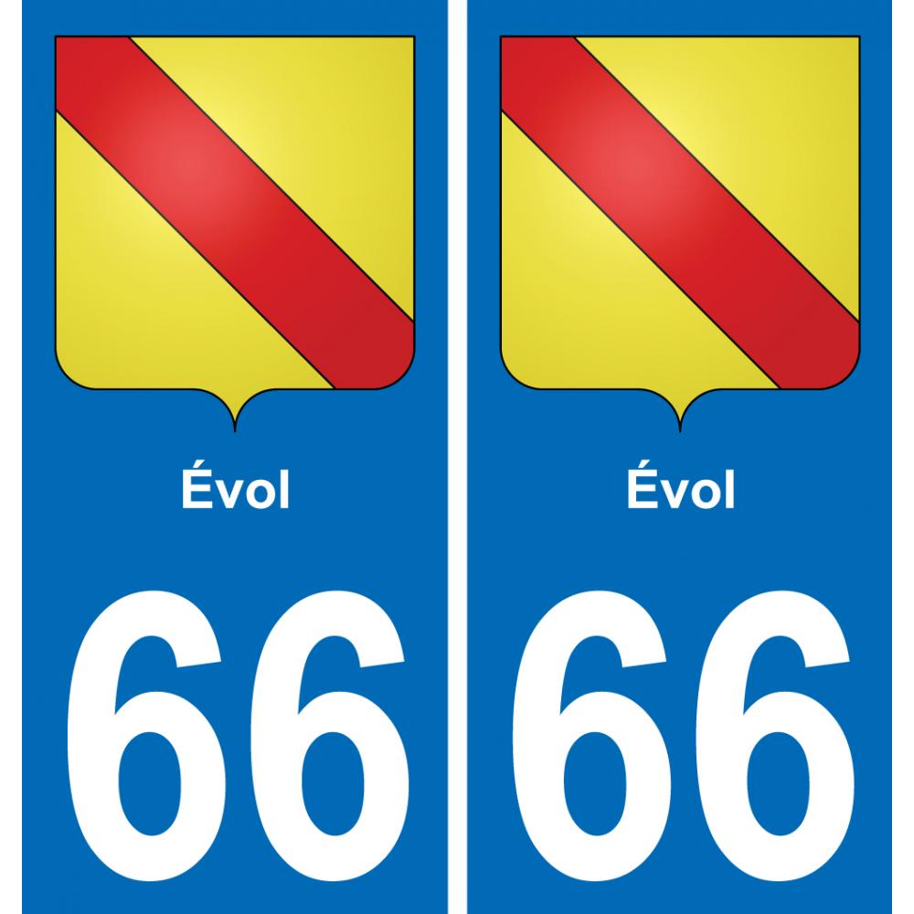 66 Évol placa etiqueta de registro de la ciudad