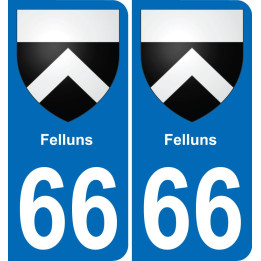 66 Felluns sticker plate registration city