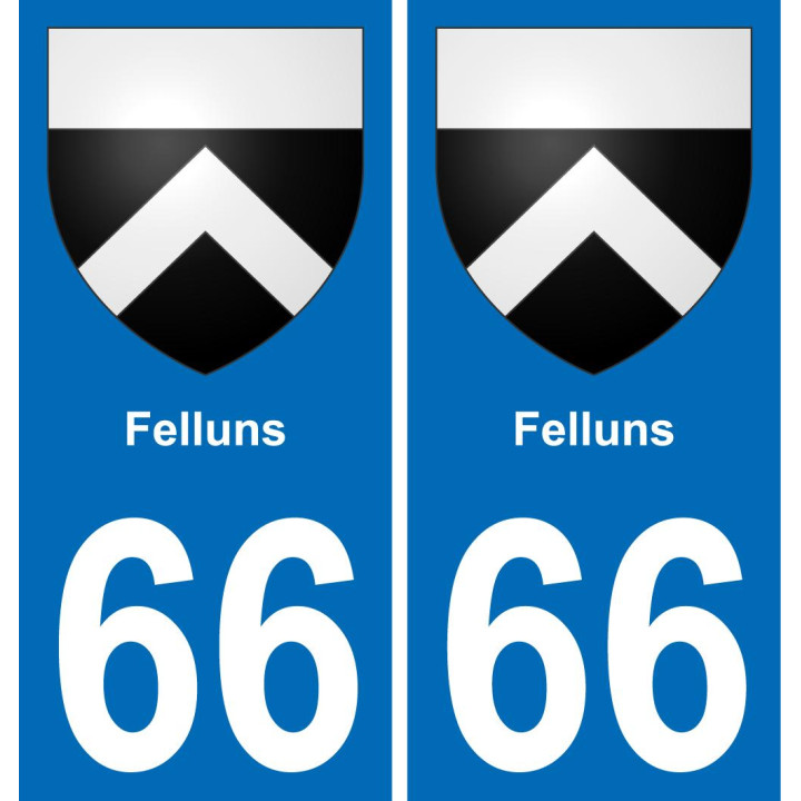 66 Felluns sticker plate registration city