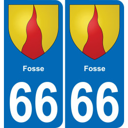 66 Fosse placa etiqueta de registro de la ciudad