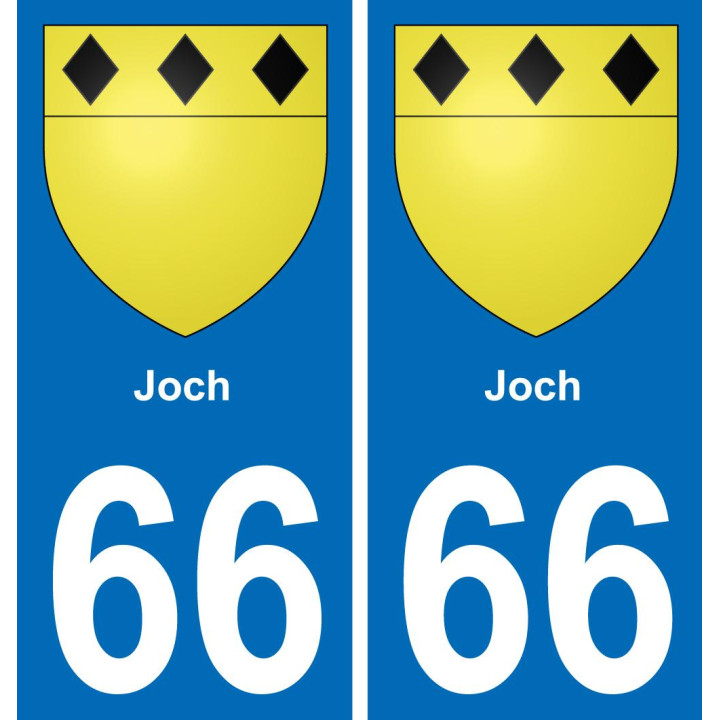 66 Joch autocollant sticker plaque immatriculation auto ville
