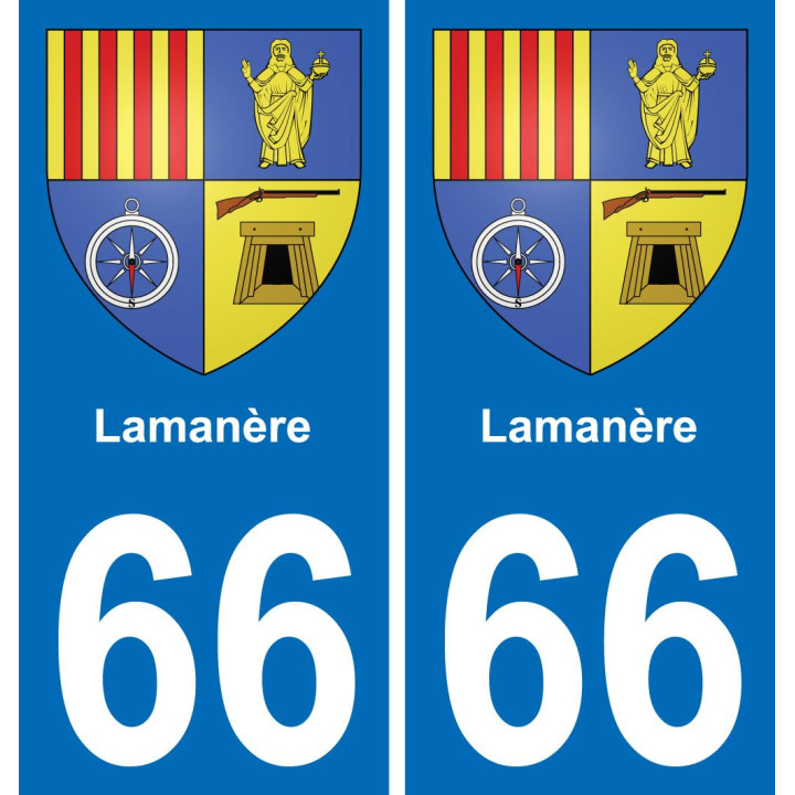 66 Lamanère sticker plate registration city