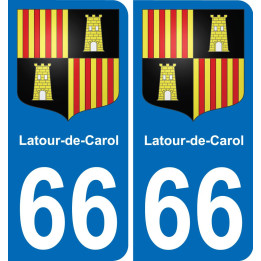 66 Latour-de-Carol sticker plate registration city