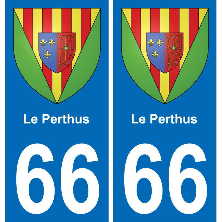 66 Le Perthus sticker plate registration city