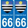 66 Llagonne (La) adesivo piastra di registrazione city