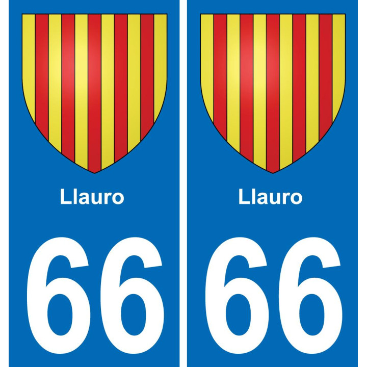 66 Llauro placa etiqueta de registro de la ciudad
