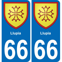 66 Llupia sticker plate registration city