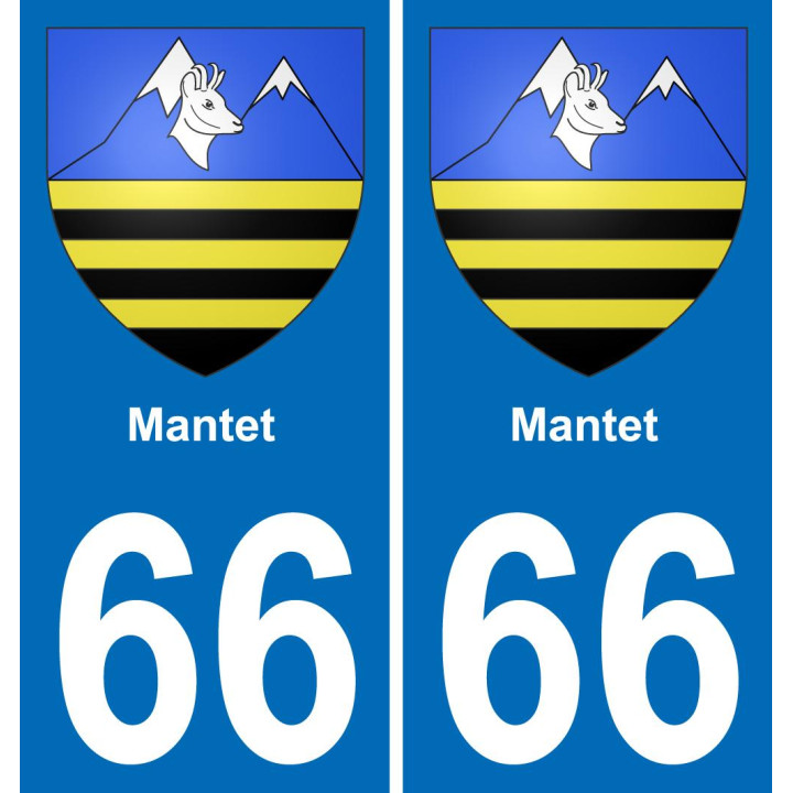 66 Mantet sticker plate registration city