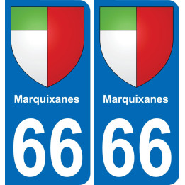 66 Marquixanes autocollant sticker plaque immatriculation auto ville