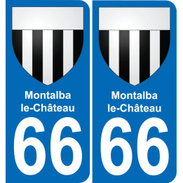 66 Montalba-le-Château autocollant sticker plaque immatriculation auto ville