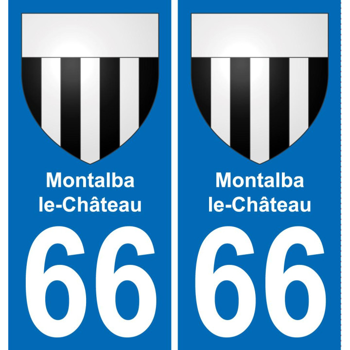 66 Montalba-le-Château autocollant sticker plaque immatriculation auto ville
