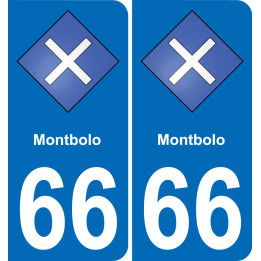 66 Montbolo sticker plate registration city