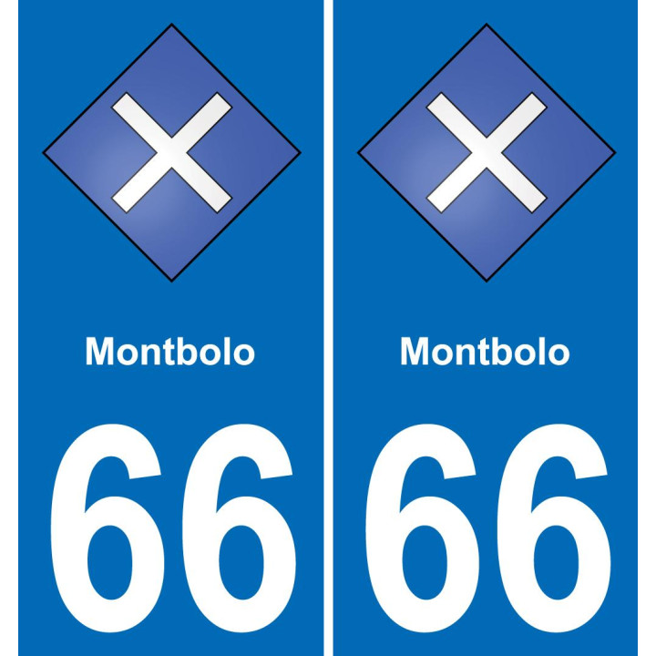66 Montbolo sticker plate registration city