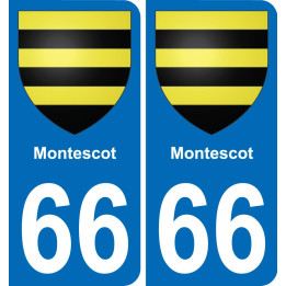66 Montescot-aufkleber plakette ez stadt