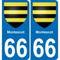 66 Montescot sticker plate registration city