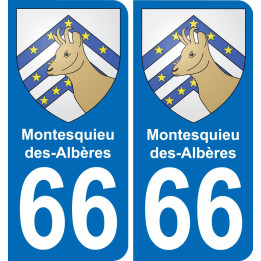 66 Montesquieu-des-Albères sticker plate registration city