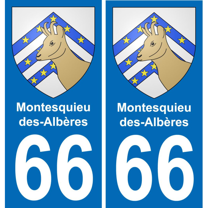 66 Montesquieu-des-Albères autocollant sticker plaque immatriculation auto ville