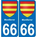 66 Montferrer sticker plate registration city