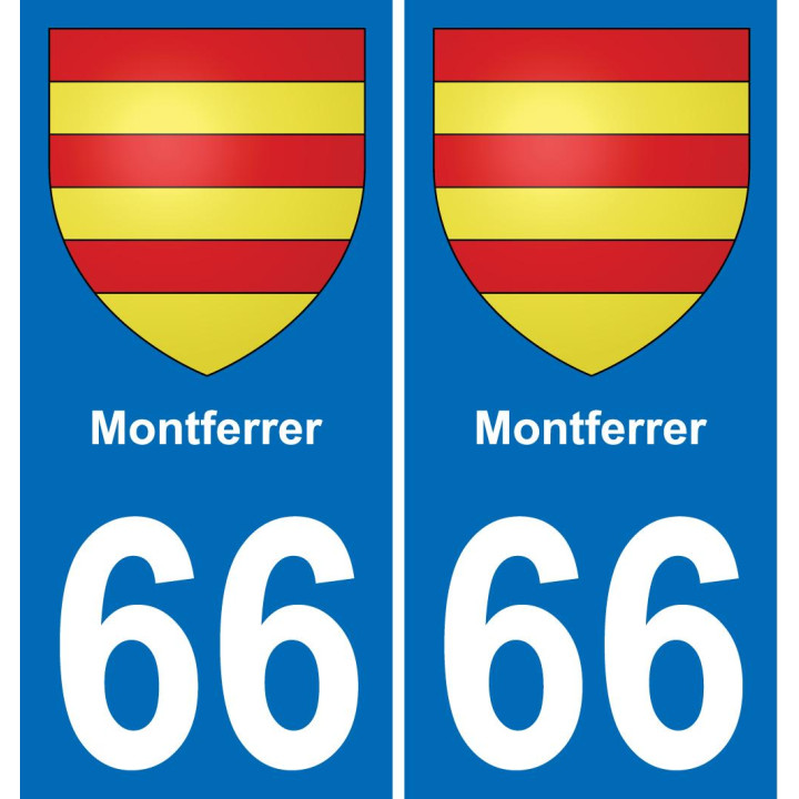 66 Montferrer autocollant sticker plaque immatriculation auto ville