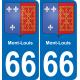 66 Mont-Louis placa etiqueta de registro de la ciudad