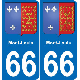 66 Mont-Louis placa etiqueta de registro de la ciudad