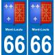 66 Mont-Louis placa etiqueta de registro de la ciudad
