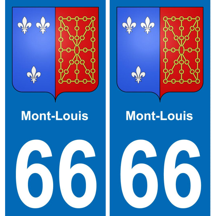 66 Mont-Louis placa etiqueta de registro de la ciudad