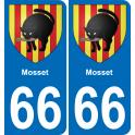 66 Mosset sticker plate registration city