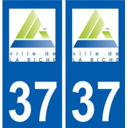 37 La Riche logo ville autocollant plaque stickers