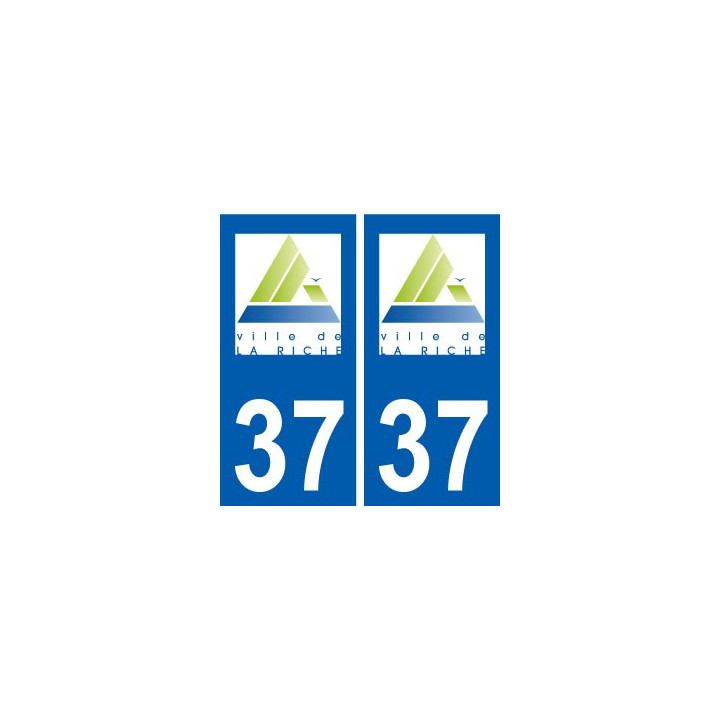 37 La Riche logo ville autocollant plaque stickers