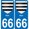 66 Nyer sticker plate registration city