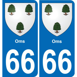 66 Oms-aufkleber plakette ez stadt