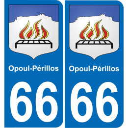 66 Opoul-Périllos-aufkleber plakette ez stadt