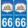 66 Opoul-Périllos adesivo piastra di registrazione city